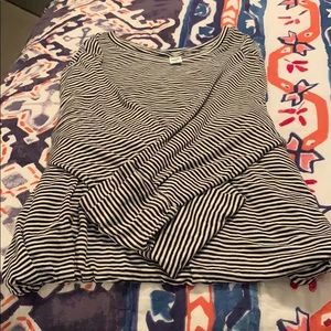 Black and white striped dress